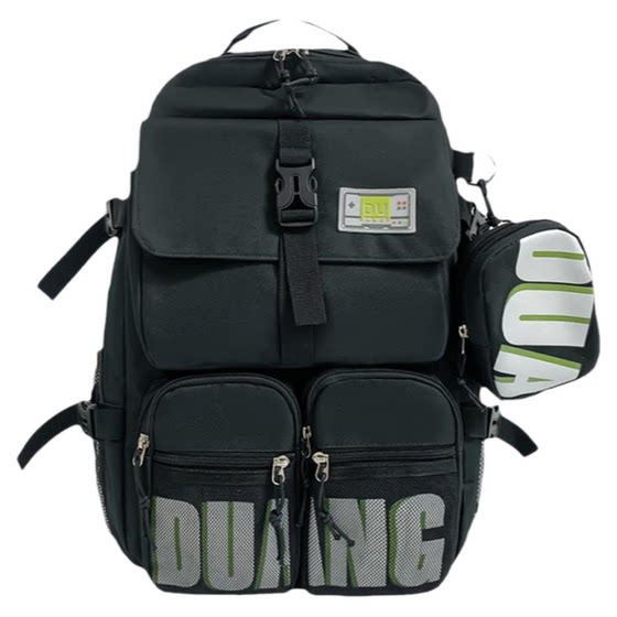 Alphabet Trendy Large Capacity Commuting Computer Backpack College Student High School School Bag Men's Multi-Pocket Travel Backpack Alphabet Trendy Large Capacity Commuting Computer Backpack College Student High School School Bag Men's Multi-Pocket Travel Backpack