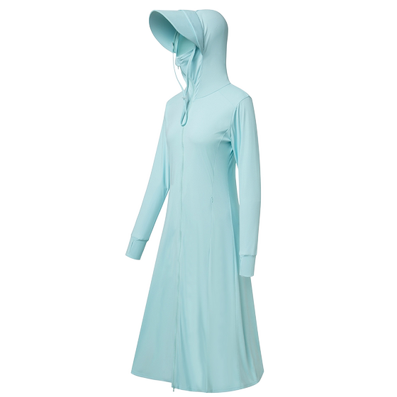 Women's 2025 summer new hooded long knee-proof ultraviolet ice silk breathable sun protection clothing thin jacket Women's 2025 summer new hooded long knee-proof ultraviolet ice silk breathable sun protection clothing thin jacket