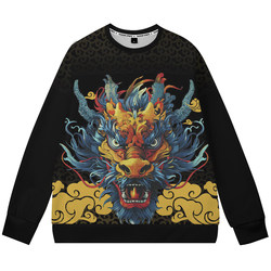 New Chinese style trendy round neck sweatshirt for men in autumn and winter New Chinese style trendy round neck sweatshirt for men in autumn and winter