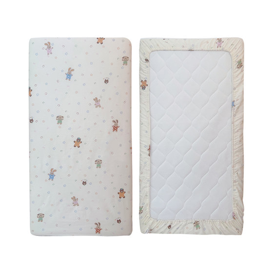 Cribs, pure cotton, type A splicing mattress cover, custom three-piece set, baby kindergarten special small bed sheet 
Cribs, pure cotton, type A splicing mattress cover, custom three-piece set, baby kindergarten special small bed sheet