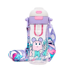 Babycare Children's Water Cup Direct Drink Straw Double Lid Babycare Children's Water Cup Direct Drink Straw Double Lid