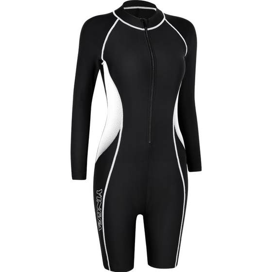 Yingfa swimsuit women's new fashionable sun protection long-sleeved sports belly-covering and slimming one-piece conservative swimsuit
Yingfa swimsuit women's new fashionable sun protection long-sleeved sports belly-covering and slimming one-piece conservative swimsuit