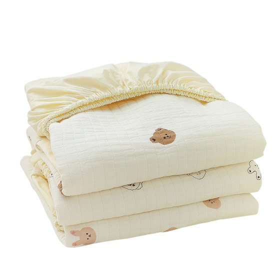 Crib cover pure cotton A type of newborn baby small sheet children's splicing bed kindergarten mattress cover 
Crib cover pure cotton A type of newborn baby small sheet children's splicing bed kindergarten mattress cover
