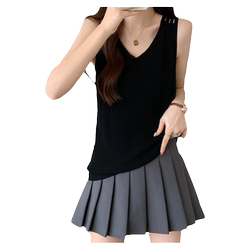Sweet plus size loose detail vest Sweet plus size loose detail vest