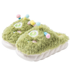 Cartoon cotton slippers cute plush warm thick sole Cartoon cotton slippers cute plush warm thick sole