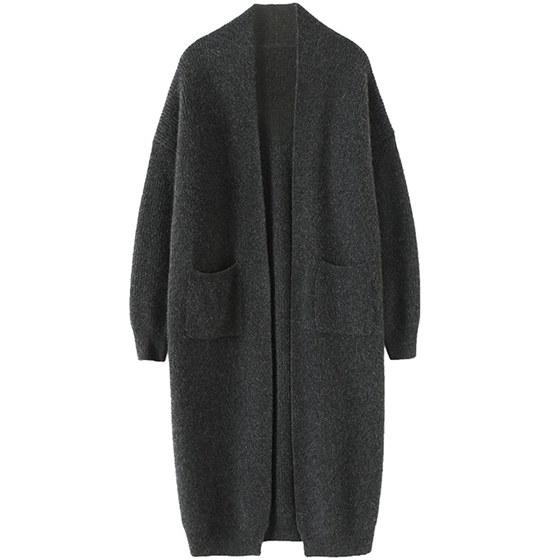 Heavy! Elegant, casual and atmospheric ~ Simple and thick cashmere cardigan women's long sweater jacket over the knee Heavy! Elegant, casual and atmospheric ~ Simple and thick cashmere cardigan women's long sweater jacket over the knee