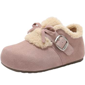 Belle Meow Meow Toast Furry Birkenstock Shoes Winter New Increased Velvet Cotton Shoes Snow Boots B2829DM5 Pre- Belle Meow Meow Toast Furry Birkenstock Shoes Winter New Increased Velvet Cotton Shoes Snow Boots B2829DM5 Pre-