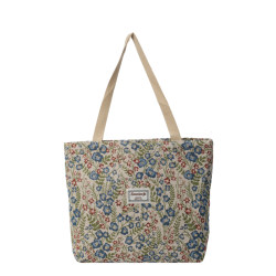 Decorative floral and grass weaving large capacity creative canvas bag Decorative floral and grass weaving large capacity creative canvas bag