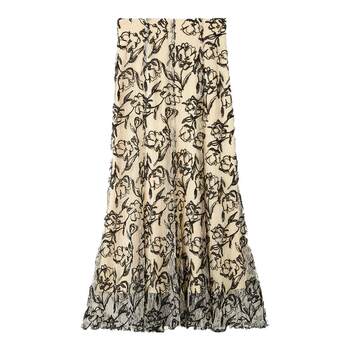 LILYBROWN Lace Flower Embroidered Skirt LILYBROWN Lace Flower Embroidered Skirt
