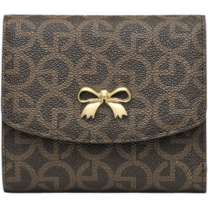 Jinlilai retro print ladies bow wallet short niche light luxury new trend wallet card bag women trendy Jinlilai retro print ladies bow wallet short niche light luxury new trend wallet card bag women trendy
