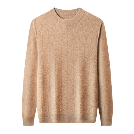 Shanghai Chunzhu Family men's pure cashmere round neck jacquard sweater autumn and winter thickened warm sweater high-end 
Shanghai Chunzhu Family men's pure cashmere round neck jacquard sweater autumn and winter thickened warm sweater high-end