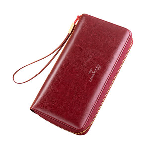 Women's wallet women's long 2025 new leather large capacity card bag integrated zipper clutch can be placed on mobile phone 
Women's wallet women's long 2025 new leather large capacity card bag integrated zipper clutch can be placed on mobile phone
