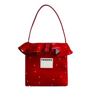 TENERA limited velvet flower small square bag women's 2025 new red hand bag 
TENERA limited velvet flower small square bag women's 2025 new red hand bag