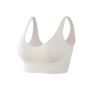 New nude sport lingerie for women with traceless yoga vest anti-vibration high-intensity running U-shaped fitness bra
 New nude sport lingerie for women with traceless yoga vest anti-vibration high-intensity running U-shaped fitness bra