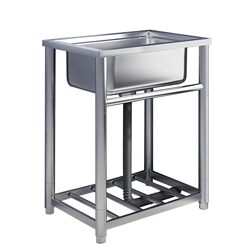 304 stainless steel kitchen sink large single tank with bracket household dishwashing basin thickened sink sink wash basin 304 stainless steel kitchen sink large single tank with bracket household dishwashing basin thickened sink sink wash basin