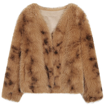 Jinyu Flower Leopard Print Imitation Fur Coat Women 
Jinyu Flower Leopard Print Imitation Fur Coat Women