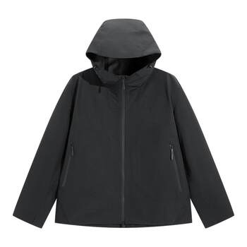 Peacebird Men's Casual Jacket Jacquard Smile Combination Black Hooded Men's Jacket 
Peacebird Men's Casual Jacket Jacquard Smile Combination Black Hooded Men's Jacket