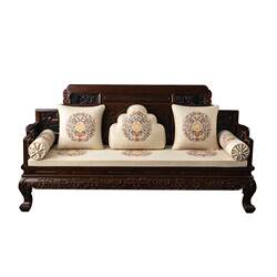 New mahogany sofa cushion new Chinese style cushion cover solid wood furniture sponge winter and summer double-sided cushion customization New mahogany sofa cushion new Chinese style cushion cover solid wood furniture sponge winter and summer double-sided cushion customization