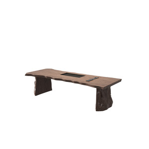 New Chinese style solid wood whole board large board tea table office home living room Song Dynasty aesthetic Zen log tea table new style 
New Chinese style solid wood whole board large board tea table office home living room Song Dynasty aesthetic Zen log tea table new style