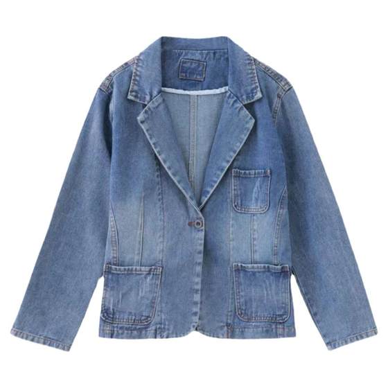 2025 Spring and Autumn New Large Size Loose Slim Denim Suit Jacket Women's Short Temperament Denim Suit Top
2025 Spring and Autumn New Large Size Loose Slim Denim Suit Jacket Women's Short Temperament Denim Suit Top