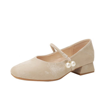 New Chinese style square-toe thick heel single shoes for women 2025 autumn 
New Chinese style square-toe thick heel single shoes for women 2025 autumn