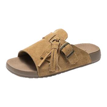 Kanglong women's shoes 2025 summer slippers Birken tassels casual wear flat sandals in store delivery 
Kanglong women's shoes 2025 summer slippers Birken tassels casual wear flat sandals in store delivery