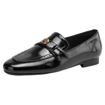 Saturday black loafers soft sole flat shoes Saturday black loafers soft sole flat shoes