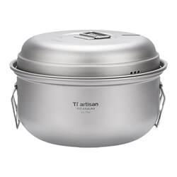 Pure titanium steamer steamer soup pot camping cooker Pure titanium steamer steamer soup pot camping cooker