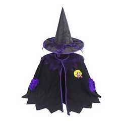 Halloween children's costume witch cos witch cloak Halloween children's costume witch cos witch cloak