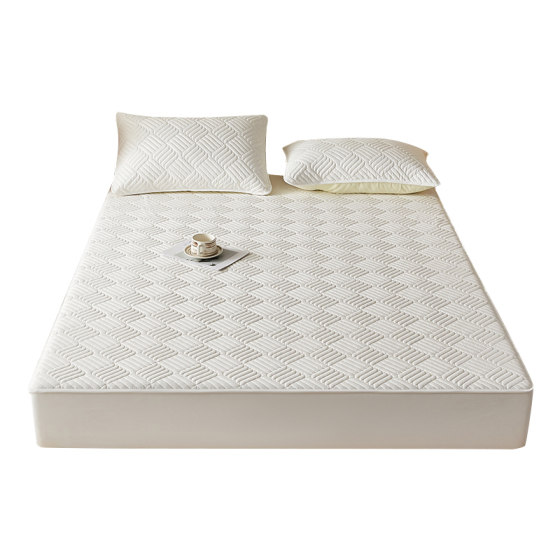 Type A washed cotton fitted sheet, single-piece brushed quilted bed cover, three-piece set, Simmons mattress protector, universal for all seasons 1 
Type A washed cotton fitted sheet, single-piece brushed quilted bed cover, three-piece set, Simmons mattress protector, universal for all seasons 1