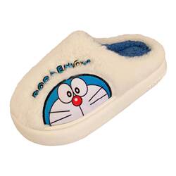 Thin strips of cartoon Doraemon furry shoes home shoes for students in autumn and winter to keep warm and step on shit, men's and women's cotton slippers Thin strips of cartoon Doraemon furry shoes home shoes for students in autumn and winter to keep warm and step on shit, men's and women's cotton slippers
