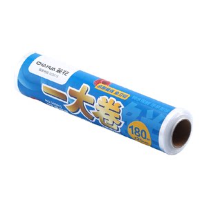 Camellia PE cling film 180 meters household food grade high temperature resistant toughened sealing leak-proof knife tear-off large roll Camellia PE cling film 180 meters household food grade high temperature resistant toughened sealing leak-proof knife tear-off large roll