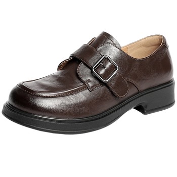 Senda's new autumn loafers brown women's shoes thick sole 
Senda's new autumn loafers brown women's shoes thick sole