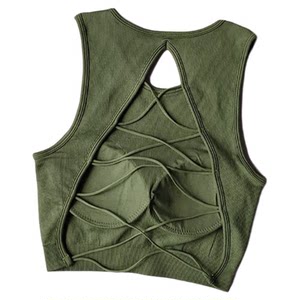 European and American sexy cross-banded sports underwear for women shock-proof gathering fitness bra yoga vest wears outside 
European and American sexy cross-banded sports underwear for women shock-proof gathering fitness bra yoga vest wears outside