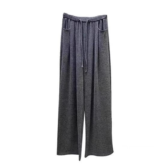 Milk tea color pants glutinous rice pants for women's autumn and winter large size pear-shaped body slim and lazy wide-leg straight casual pants Milk tea color pants glutinous rice pants for women's autumn and winter large size pear-shaped body slim and lazy wide-leg straight casual pants