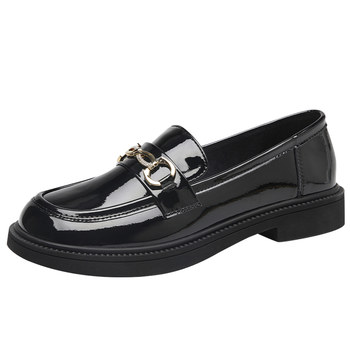 Low-heeled loafers red dragonfly leather shoes
 Low-heeled loafers red dragonfly leather shoes