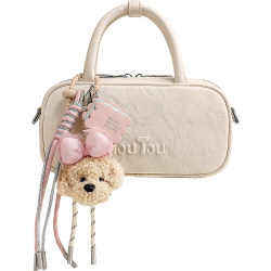 Birthday gift TOUTOU new puppy bowling Boston bag large capacity commuting versatile crossbody bag Birthday gift TOUTOU new puppy bowling Boston bag large capacity commuting versatile crossbody bag