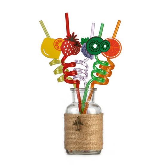 Fruit creative modeling straw Marson cup cold drink art soft glue hard straw personality repeats PET thread Fruit creative modeling straw Marson cup cold drink art soft glue hard straw personality repeats PET thread