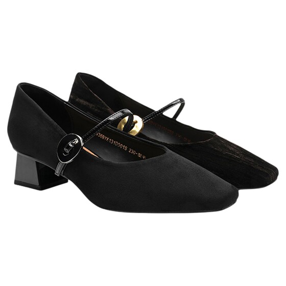 Yueyaer French single shoes for women beautiful 2025 new spring versatile temperament with skirt Mary Zhen thick heel women's shoes Yueyaer French single shoes for women beautiful 2025 new spring versatile temperament with skirt Mary Zhen thick heel women's shoes