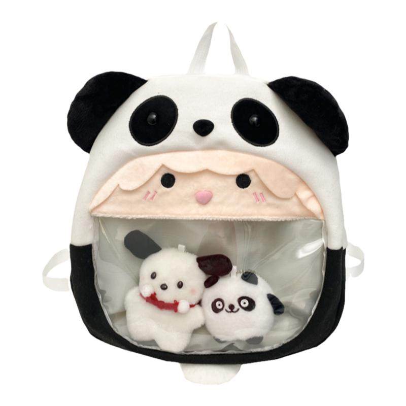 Mochila de Panda Adorable Bolso Escolar de Lona Estilo Japonés