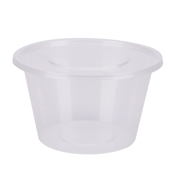 Round 1000 disposable lunch box takeout pack lunch box fast food soup bowl sauce bento plastic transparent thick Round 1000 disposable lunch box takeout pack lunch box fast food soup bowl sauce bento plastic transparent thick