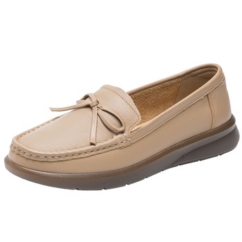 Aokang women's shoes 2025 autumn soft shoes genuine leather one-foot lazy shoes nurse shoes height-enhancing single shoes flat bottom 
Aokang women's shoes 2025 autumn soft shoes genuine leather one-foot lazy shoes nurse shoes height-enhancing single shoes flat bottom