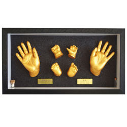 Baby brother and sister's handprints and footprints Baby brother and sister's handprints and footprints