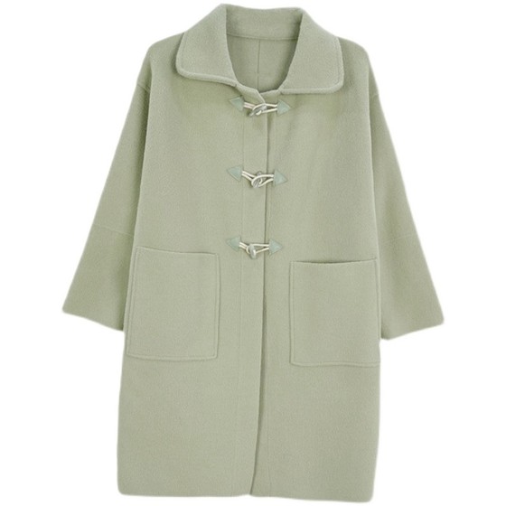 Mid -long cashmere double -sided woolen coat female autumn and winter Korean version of the small nest buckle solid color cardigan coat female
Mid -long cashmere double -sided woolen coat female autumn and winter Korean version of the small nest buckle solid color cardigan coat female