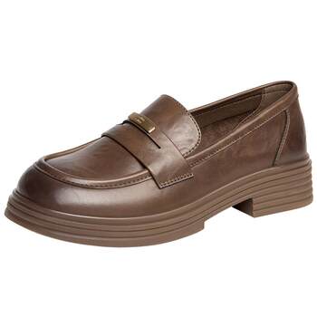 Gometic thick-heeled college-style loafers
 Gometic thick-heeled college-style loafers