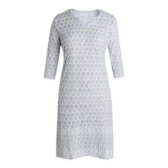 Indian imported ethnic style clothing for women's embroidered tops for seven-quarter sleeves for pure cotton mid-length V-neck to make four colors slim
Indian imported ethnic style clothing for women's embroidered tops for seven-quarter sleeves for pure cotton mid-length V-neck to make four colors slim