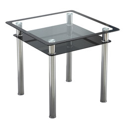 Modern simple tempered glass casual style reception table Modern simple tempered glass casual style reception table