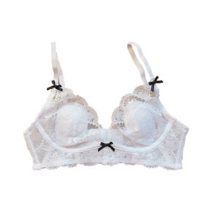 Irish Holiday French embroidered lingerie women's summer ultra-thin big breasts look small gathering bra set without steel rings 
Irish Holiday French embroidered lingerie women's summer ultra-thin big breasts look small gathering bra set without steel rings
