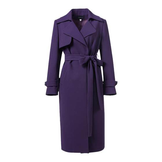 Jingnuo Fashionable temperament purple long windbreaker women's spring and autumn commuting casual slim jacket LF16325A
Jingnuo Fashionable temperament purple long windbreaker women's spring and autumn commuting casual slim jacket LF16325A