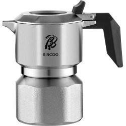 Bincoo316 Moka pot household small three-double valve coffee pot portable Italian espresso hand brewing pot set Bincoo316 Moka pot household small three-double valve coffee pot portable Italian espresso hand brewing pot set